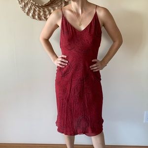 Beautiful Ann Taylor red paisley dress sz 4